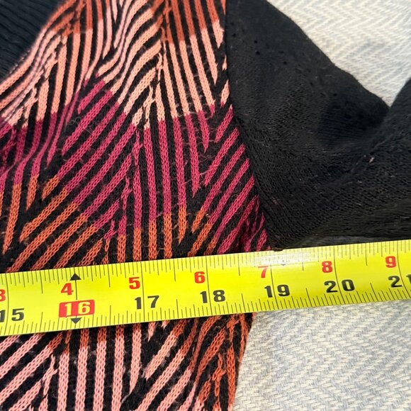 Y2K Blouse Womens Small Long Sleeve Vintage USA Red Orange Witchy Grunge Gothic - Picture 12 of 14